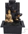 Fantana decorativa Buddha left, 21.5x18x30 cm, poliston, negru