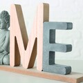 Decoratiune Buddha Letter Home V1, Boltze, 38x5x16 cm, MDF