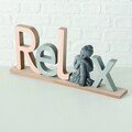 Decoratiune Buddha Letter Relax V2, Boltze, 38x5x16 cm, MDF