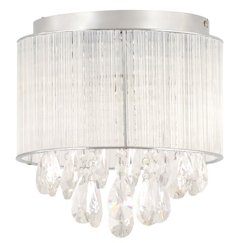 Plafoniera, Rubi, 22 x 29 cm, 4 x E14, 40W, metal/sticla, argintiu/transparent
