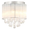 Plafoniera, Rubi, 22 x 29 cm, 4 x E14, 40W, metal/sticla, argintiu/transparent