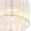 Plafoniera, Rubi, 22 x 29 cm, 4 x E14, 40W, metal/sticla, argintiu/transparent