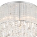 Plafoniera, Rubi, 36 x 39 cm, 6 x E14, 40W, metal/sticla, argintiu/transparent