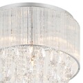 Plafoniera, Rubi, 36 x 39 cm, 6 x E14, 40W, metal/sticla, argintiu/transparent