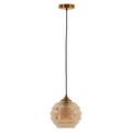 Pendul, Misha, H. 25 - 120 cm, D. 22 cm, E27, 40W, metal/sticla, auriu/chihlimbar