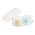 Set 2 suzete pentru 0-6 luni, U-grow, 7x7 cm, silicon, albastru/galben