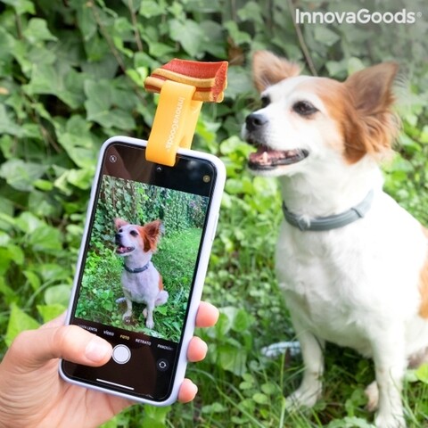 Pefie InnovaGoods kisállat szelfi klipsz, szilikon, narancssárga