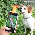 Pefie InnovaGoods kisállat szelfi klipsz, szilikon, narancssárga