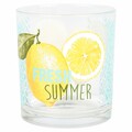 Set 3 pahare, Fresh Summer, 220 ml, sticla, transparent/multicolor