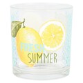 Set 3 pahare, Fresh Summer, 220 ml, sticla, transparent/multicolor