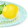 Set 12 farfurii, Fresh Summer, 20 cm - 25 cm, sticla, transparent/multicolor