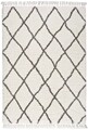 Covor, Samira 04 White, 60 x 120 cm, 100% poliester, alb/gri