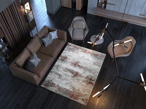 Covor, Babek 5467 Grey, 133 x 195 cm, 100% poliester, gri