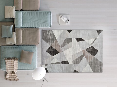 Covor, Babek 5528 Grey, 160 x 230 cm, 100% poliester, gri