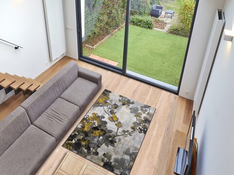 Covor, Bukit Mustard, 80 x 150 cm, 100% polipropilena, gri/mustar