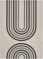 Covor, Munich Blanco White, 140 x 200 cm, 100% polipropilena, alb/gri