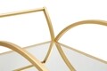 Carucior pentru servire Round, Mauro Ferretti, 70x36.5x78 cm, fier, auriu