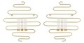 Set 2 suporturi pentru lumanare Alid, Mauro Ferretti, 33x10x34 cm, fier, auriu