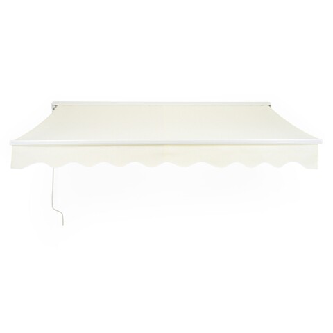 Burgas Napellenző, L.295 l.250 cm, alumínium/acél/poliészter, fehér/bézs