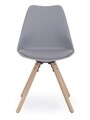 New Trend Szék, Bizzotto, ökológikus bőr, 54x49x83.5 cm, szürke