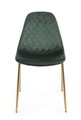 Scaun Terry, Bizzotto, catifea, 48x55x85 cm, verde inchis
