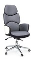 Scaun de birou Armstrong, Bizzotto, poliuretan/otel cromat, gri inchis
