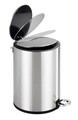 Cos de gunoi cu pedala, Wenko, Monza Easy Close, 3 L, 24.5 x 25.5 x 18.5 cm, inox, argintiu