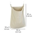 Cos de rufe cu agatare pe usa, Wenko, Canguro Beige, 65 L, 10 x 81 x 52 cm, bumbac, bej