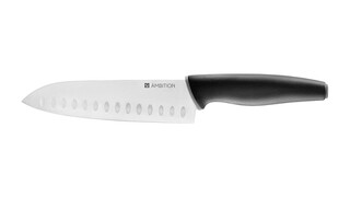 8x37.9x2.5 cm, Negru, Cutit Santoku