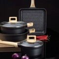 Set cutite 3 piese  Noir, Ambition, otel, maro