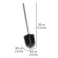 Perie pentru toaleta, Wenko, Ø 8.5 x 35 cm, inox/silicon