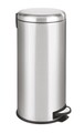 Cos de gunoi cu pedala, Wenko, Leman Easy Close, 30 L, inox, gri