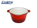 Ceaun din fonta emailata, Cooking by Heinner, 22x13 cm, 3 L, rosu