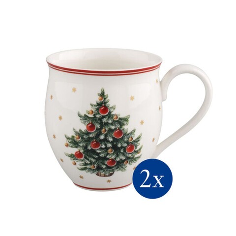 Set 2 cani, Villeroy & Boch, Toy's Delight X-mas Tree, 340 ml cm, policoton