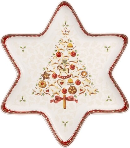 Bol, Villeroy & Boch, Winter Bakery Delight Star, 37.5x33 cm, portelan premium