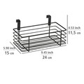 Suport depozitare pentru dulap, Wenko, Small Black, 24 x 11.5 x 15 cm, metal/plastic, negru