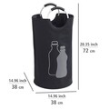 Colector multifunctional pentru sticle, Wenko, Jumbo, 69 L, 38 x 38 x 72 cm, poliester/polipropilena, negru