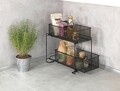 Suport depozitare pentru dulap, Wenko, Gioma, 2 rafturi, 35 x 18.5 x 33.5 cm, metal, negru