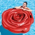 Saltea gonflabila pentru plaja Intex Red Rose, 137x132 cm, polivinil, rosu