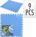 Set 9 covorase pentru piscina, 50x50x0.4 cm, eva, albastru