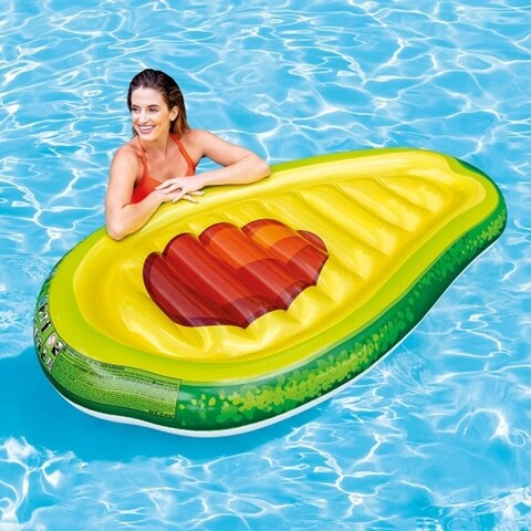 Saltea gonflabila pentru plaja Intex Yummy Avocado, 180x117 cm, polivinil, multicolor