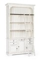 Biblioteca cu scara Jefferson, Bizzotto, 143.5x40.6x233.7 cm, lemn de mango/MDF, alb