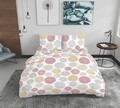 Lenjerie de pat dubla, Pois, Bedora, 200x220, 100% bumbac, multicolor