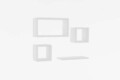 Raft de perete 4 piese Babi, Asse Home, 43.6x23.6 cm, PAL melaminat, alb