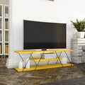 Comoda TV Canaz, Kalune Design, 120x30x33 cm, galben/negru