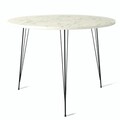 Masa Sandalf Marmo, Comforty, 90x75 cm, negru/alb