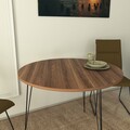 Masa Sandalf Walnut, Comforty, 90x75 cm, maro