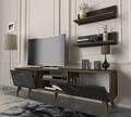 Mobilier pentru living Ayden, Tera Home, 3 piese, 150x29.5x40.6 cm, maro/marble