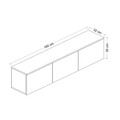 Comoda TV Neon, Inarch, 160x32x35 cm, alb/natural