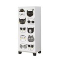 Pantofar Filinta Cats, Vella, 50x38x127 cm, alb/negru